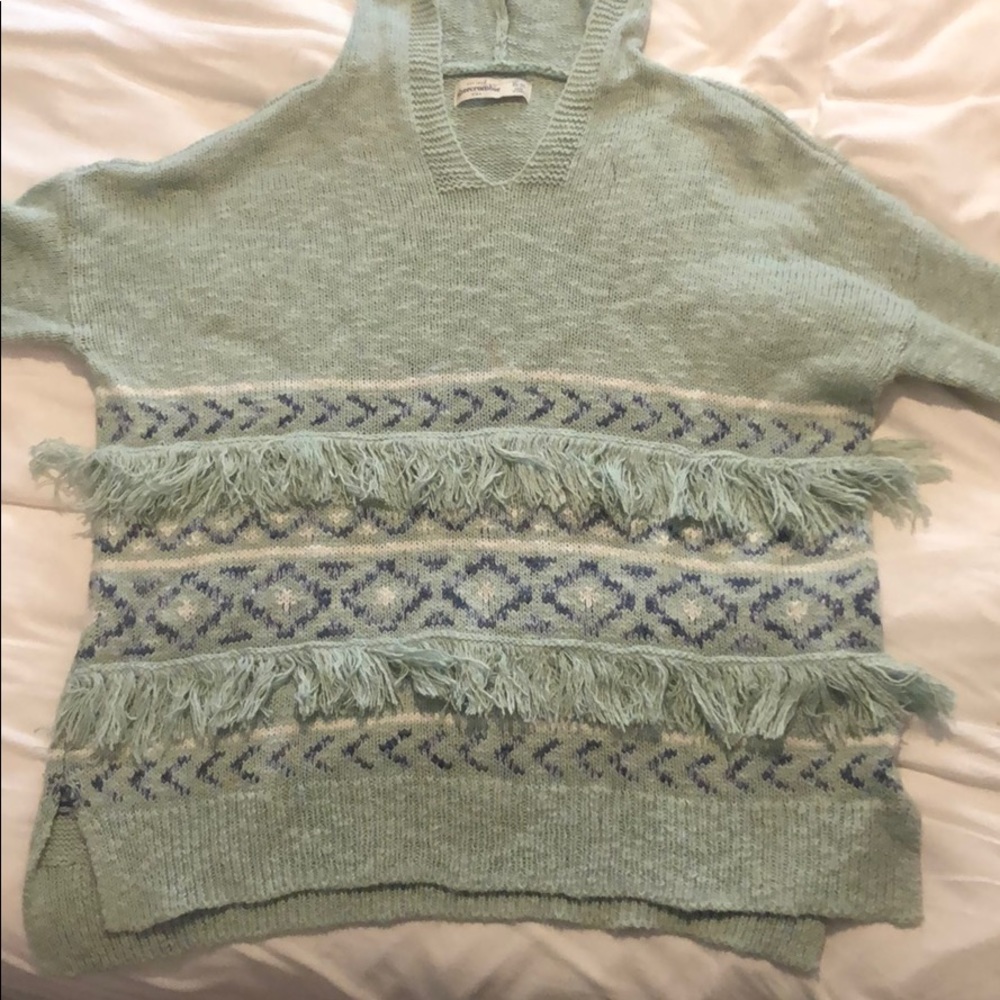Mint Abercrombie sweater with minor stains/defects